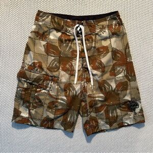 Y2K Billabong Camouflage Board Shorts with Drawstring Side pocket